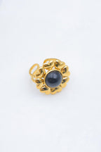 Bague en acier inoxydable ajustable - NOIR