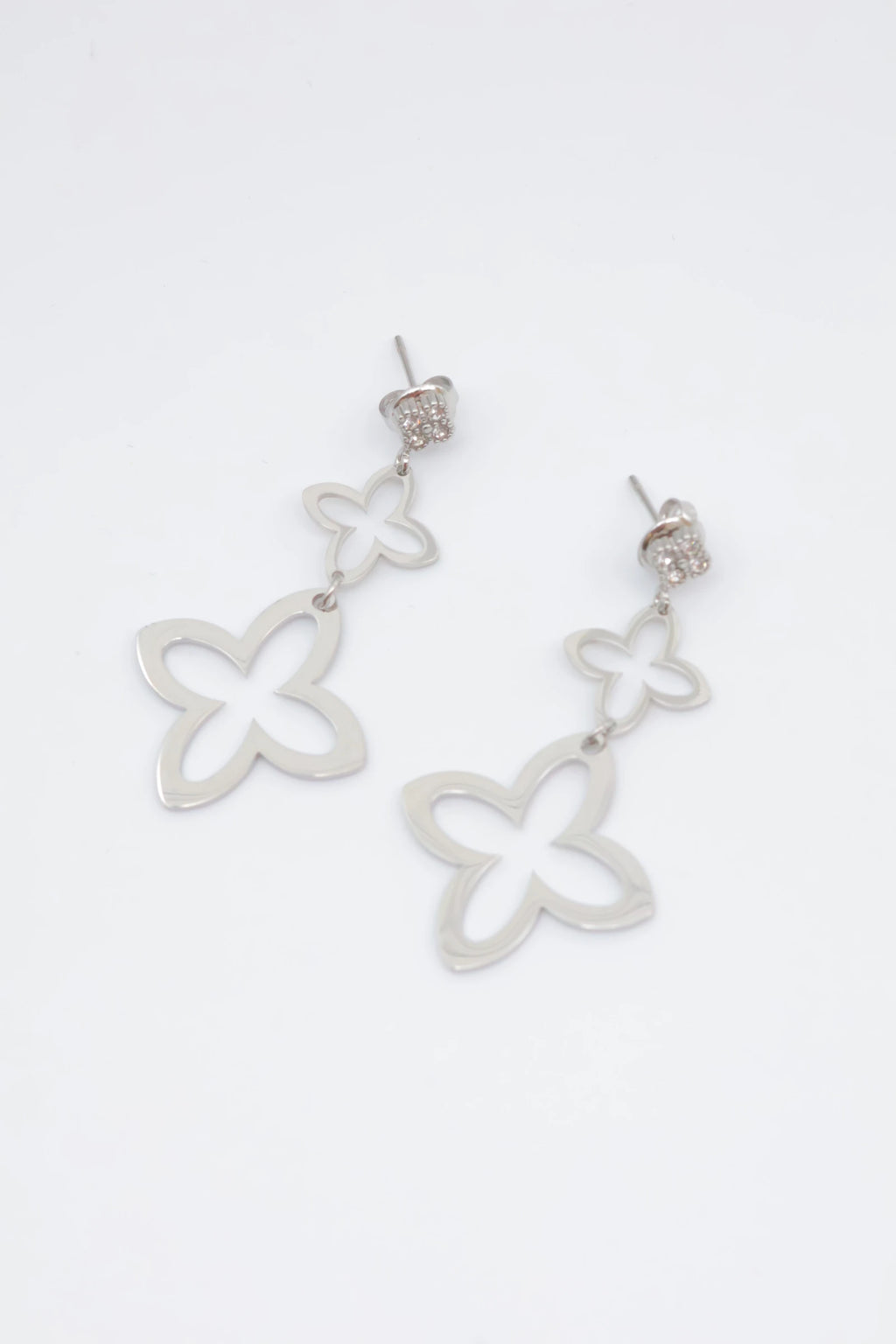 Boucles d'oreilles en acier inoxydable - ARGENT
