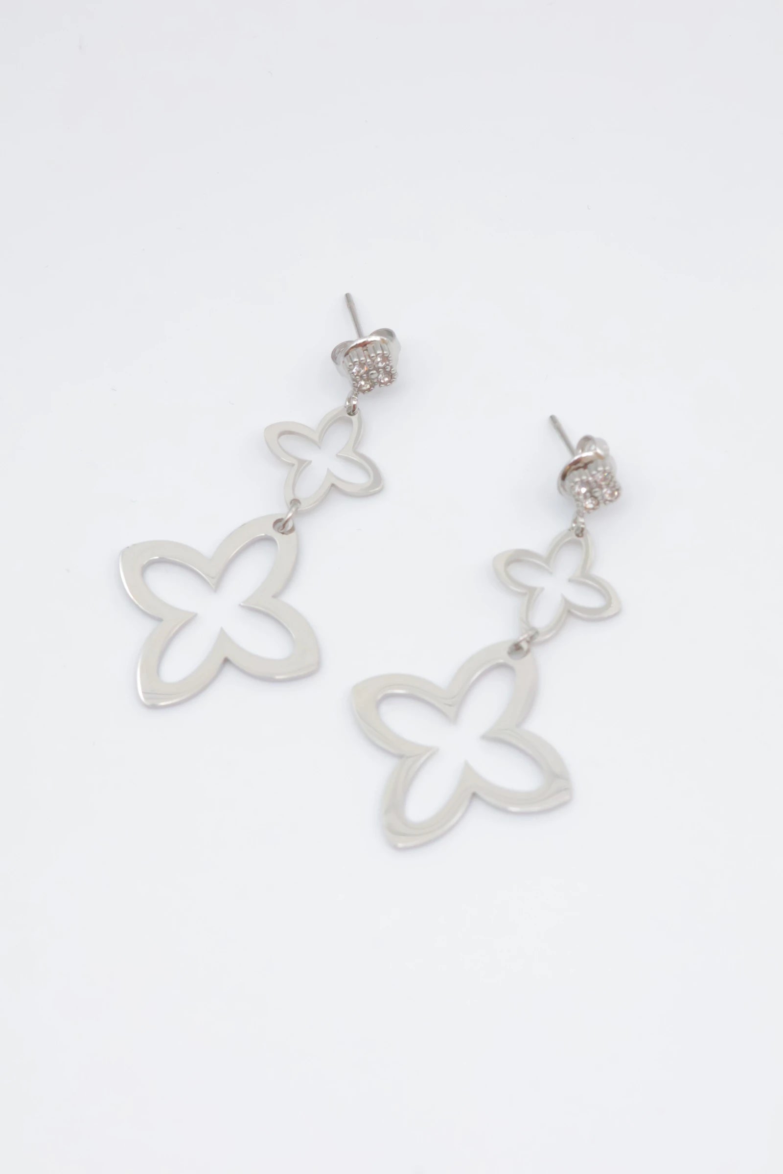 Boucles d'oreilles en acier inoxydable - ARGENT