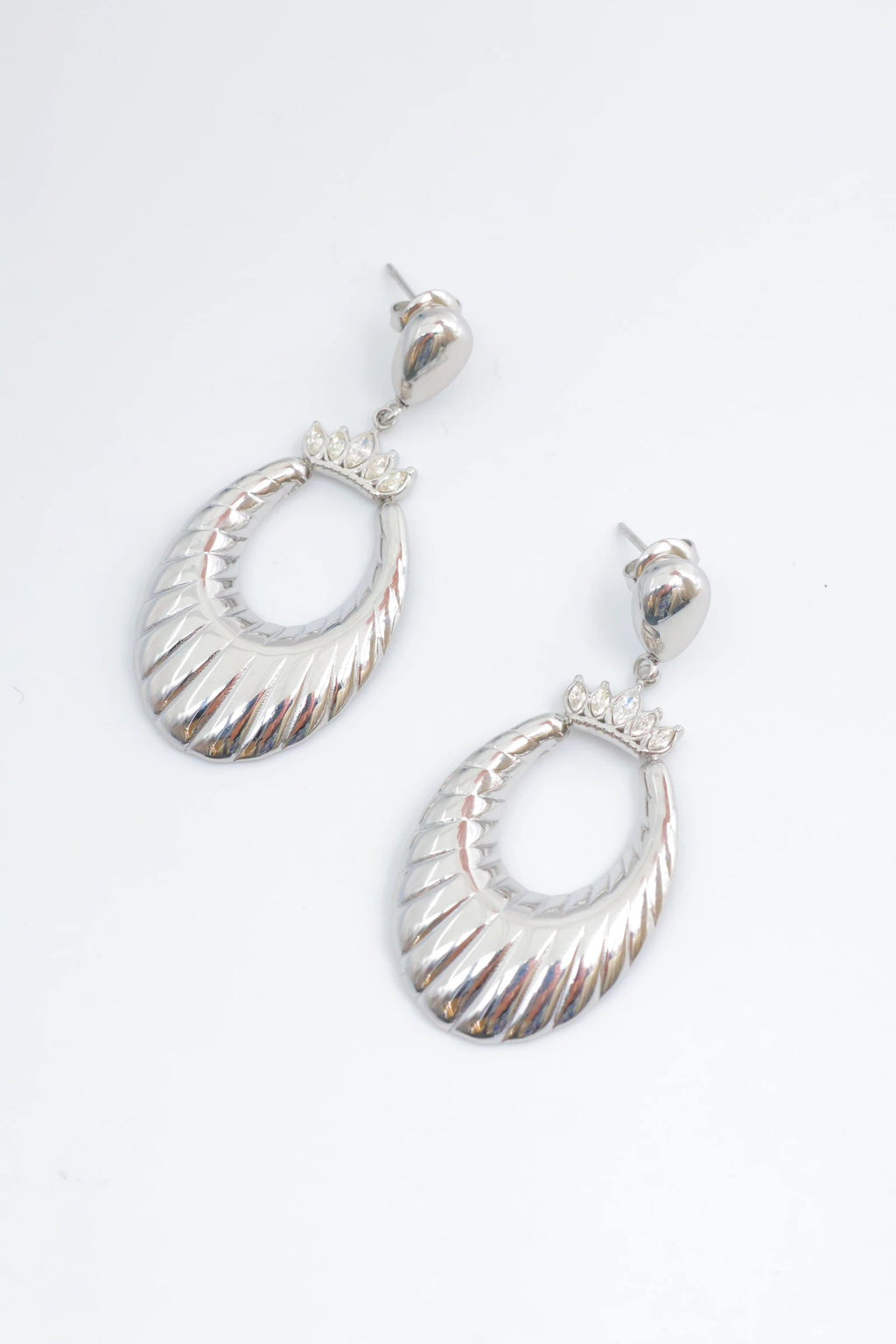 Boucles d'oreilles en acier inoxydable - ARGENT