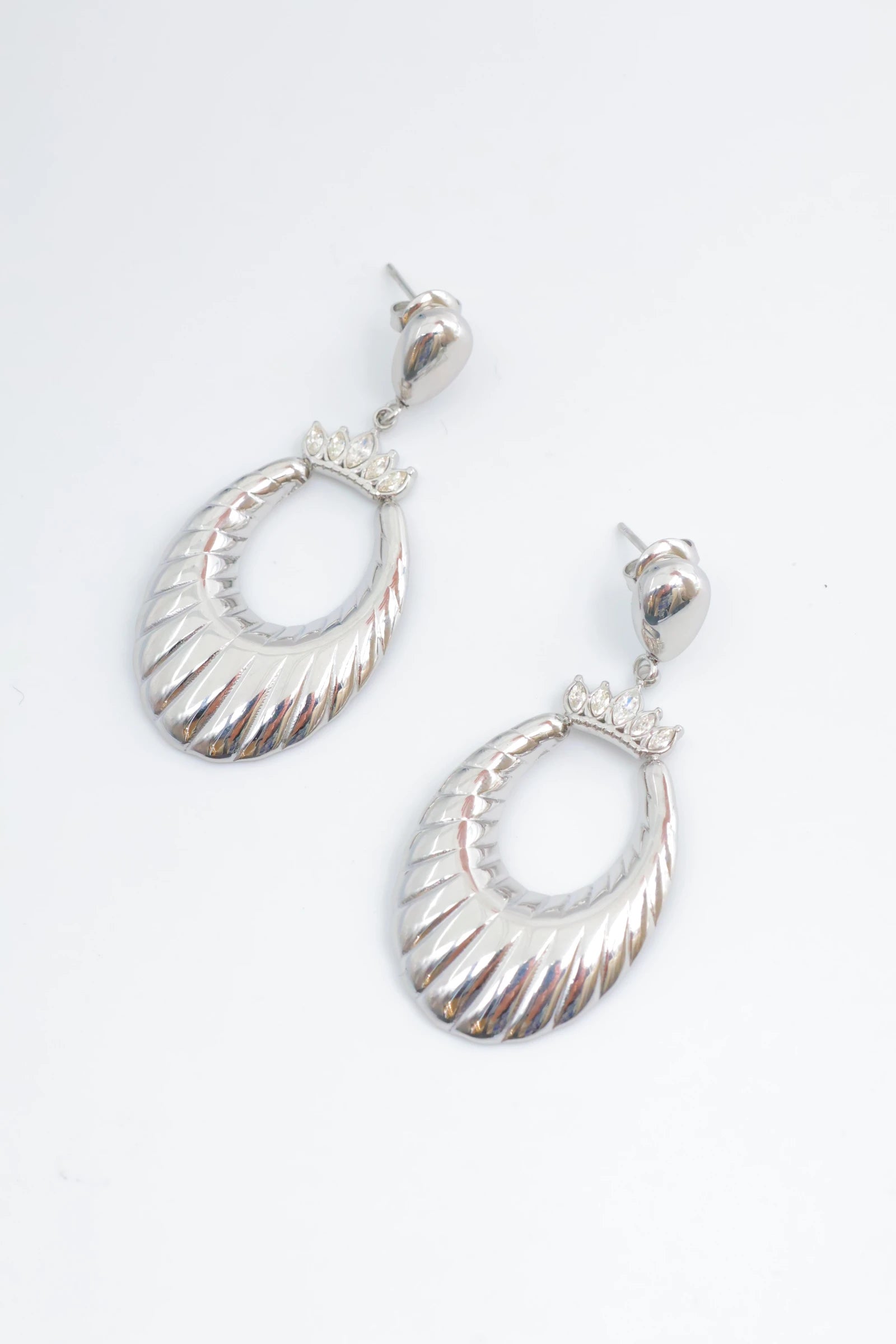 Boucles d'oreilles en acier inoxydable - ARGENT