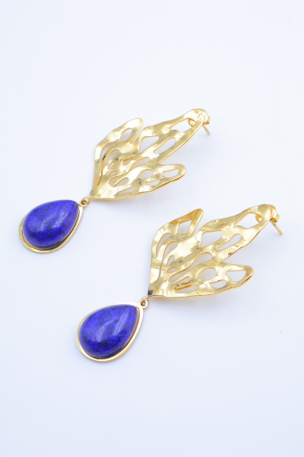Boucles d'oreilles en acier inoxydable - BLEU