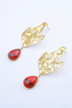 Boucles d'oreilles en acier inoxydable - ROUGE