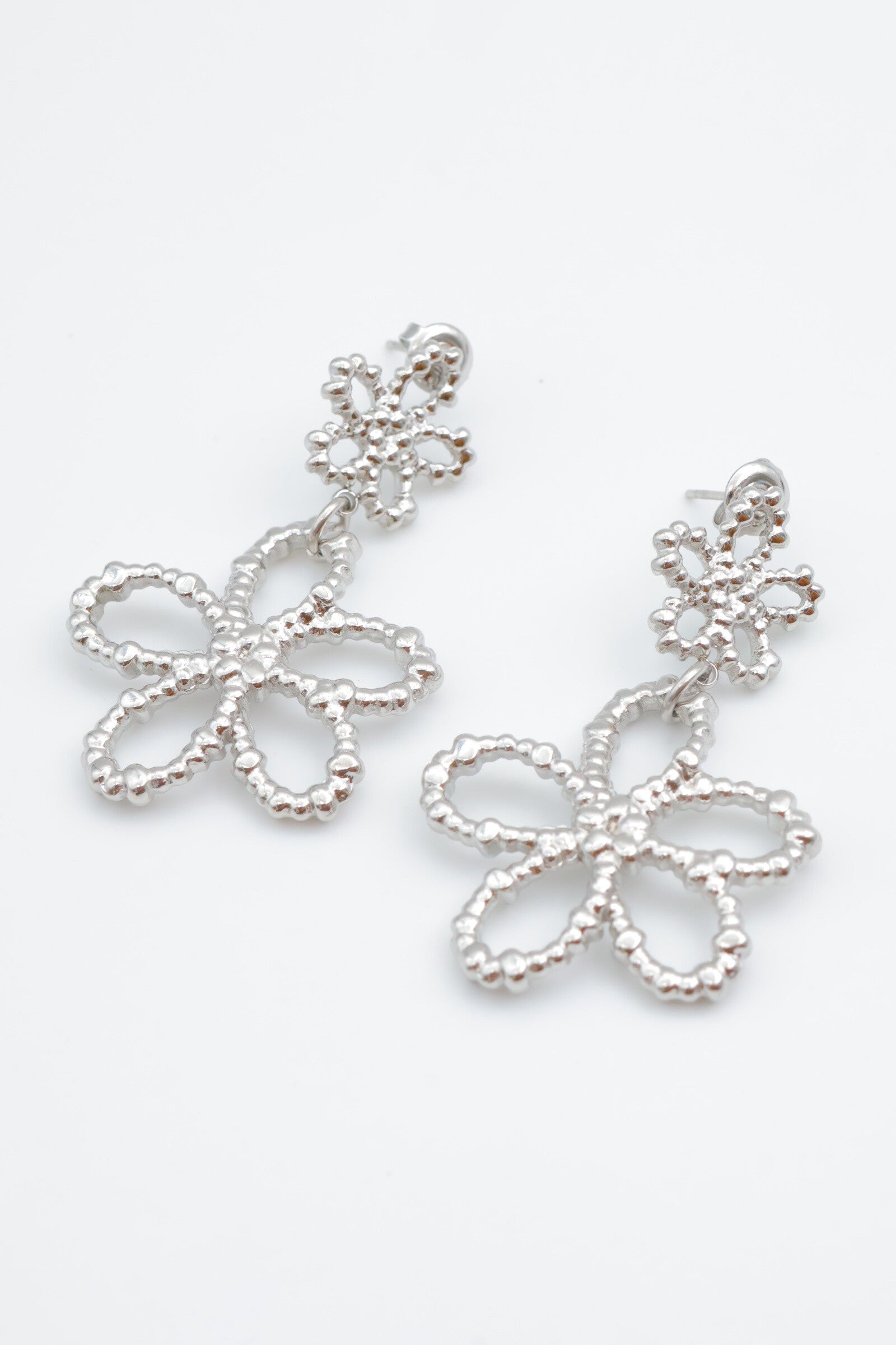 Boucles d'oreilles en acier inoxydable - ARGENT