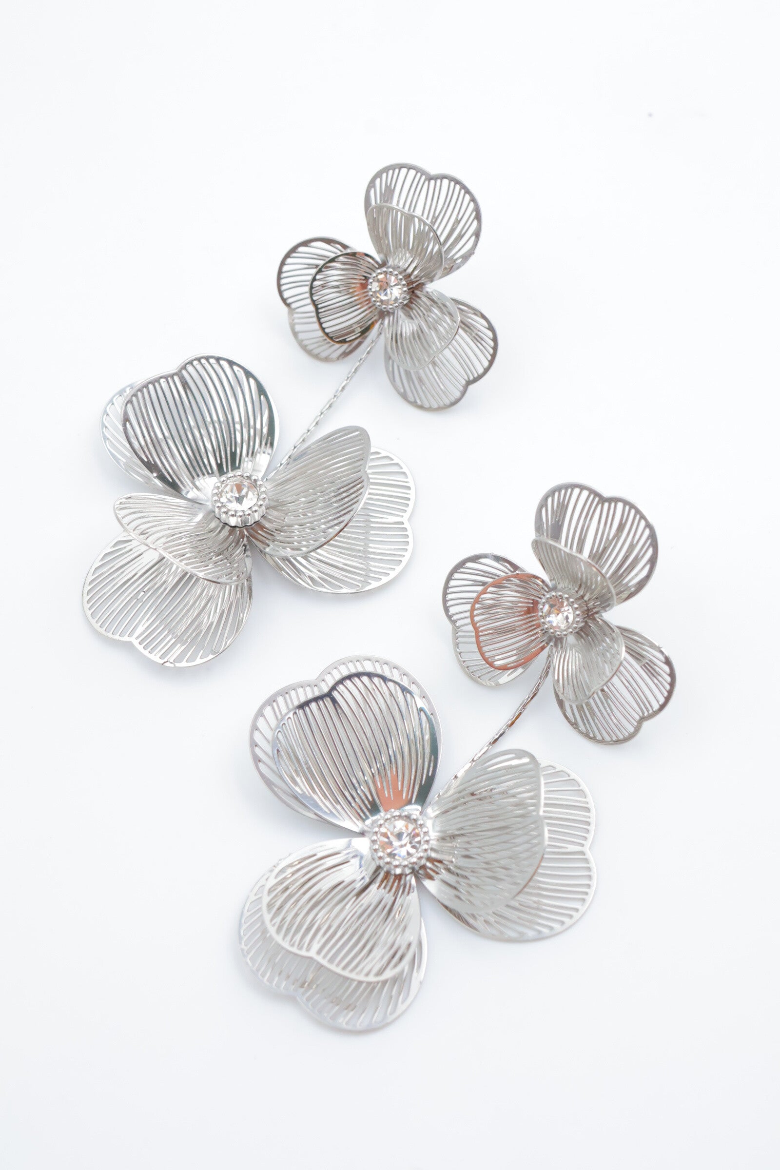Boucles d'oreilles en acier inoxydable - ARGENT