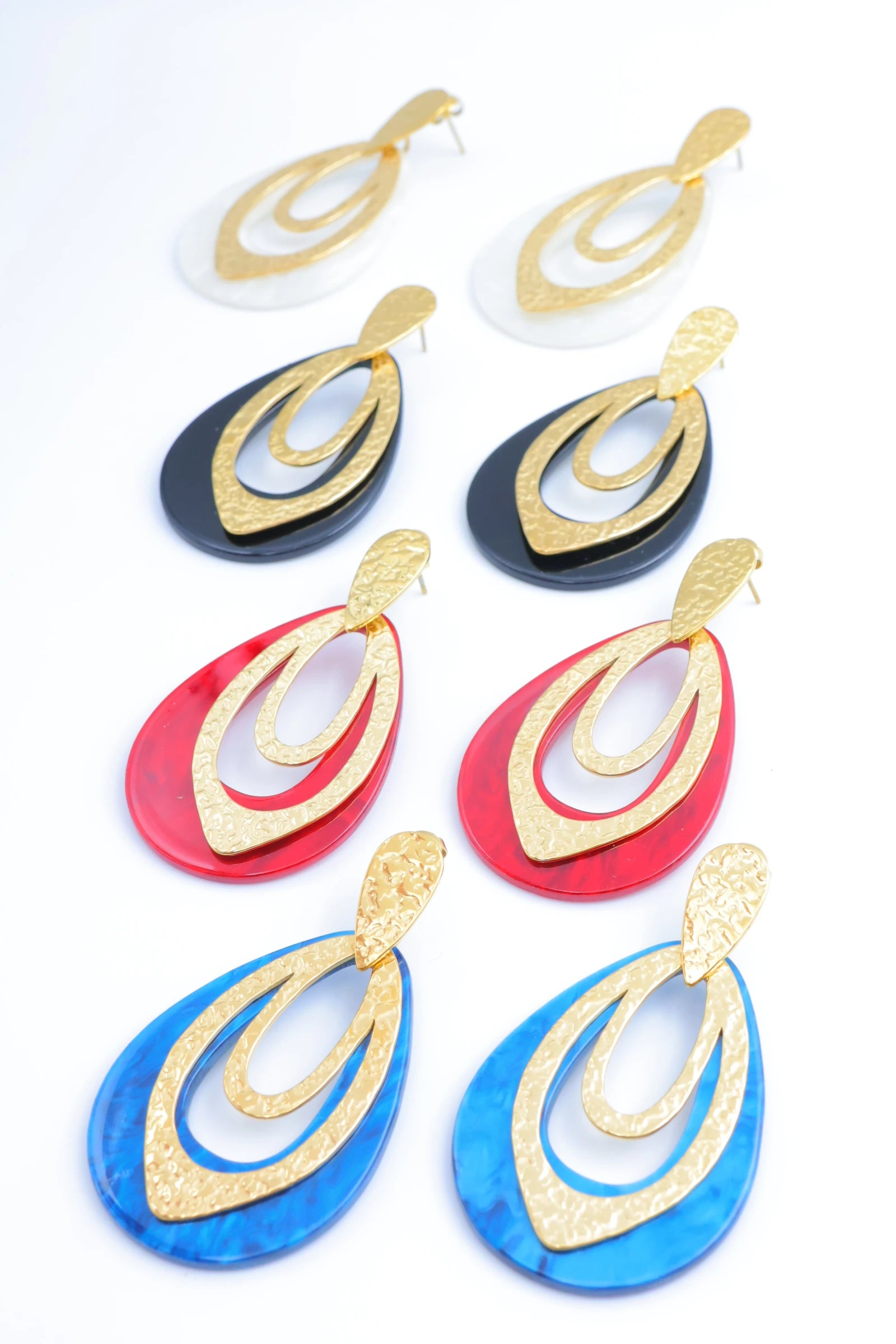 Boucles d'oreilles en acier inoxydable - NOIR