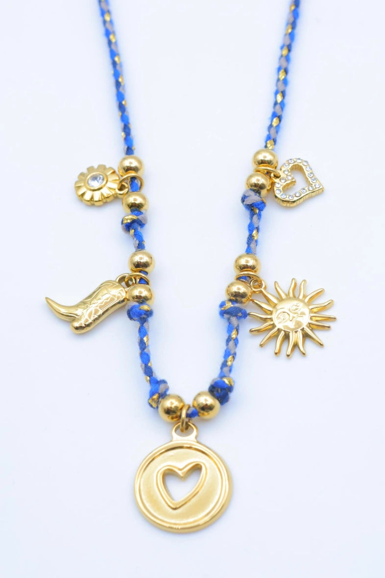 Collier en acier inoxydable - BLEU