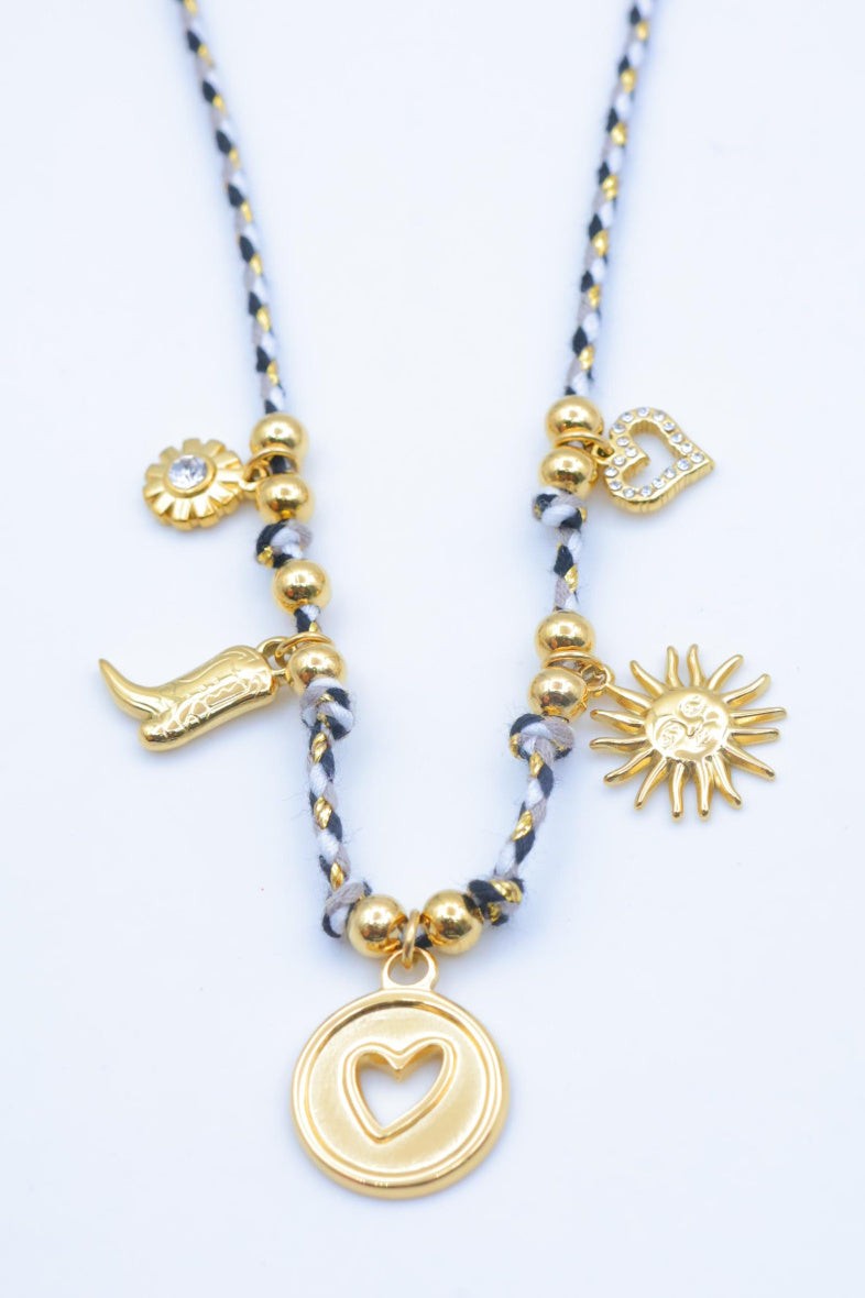 Collier en acier inoxydable - NOIR