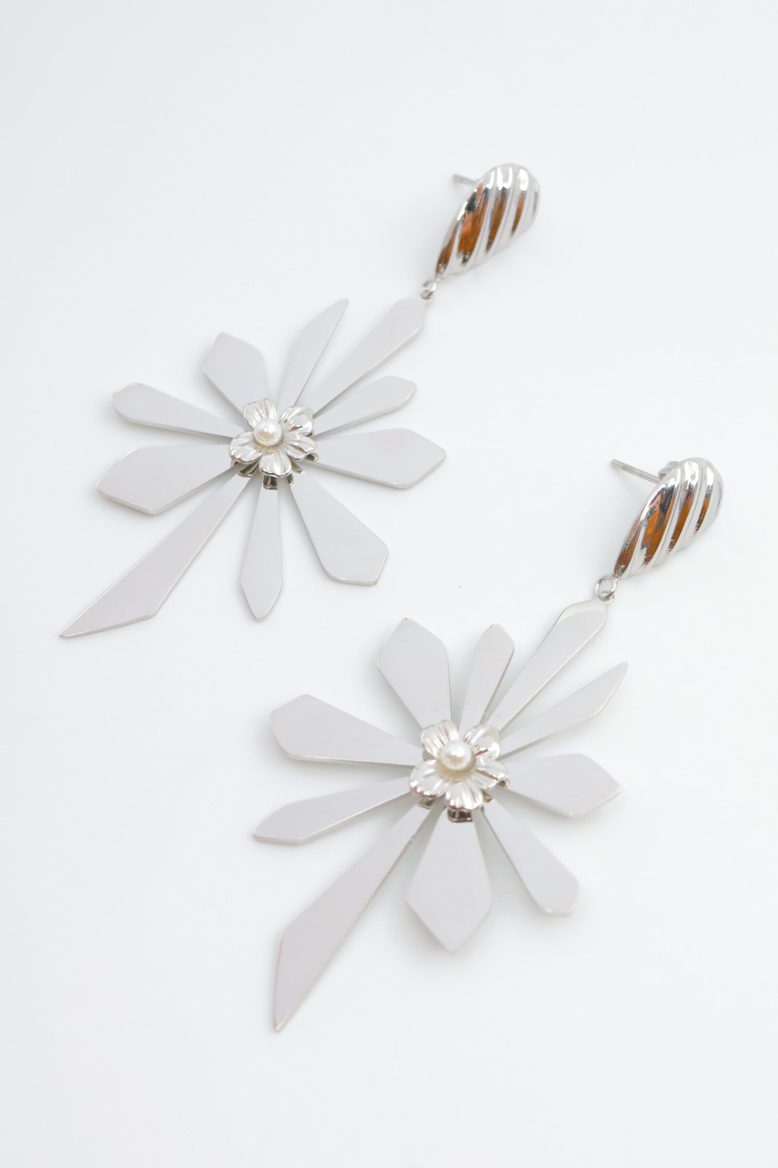 Boucles d'oreilles en acier inoxydable - ARGENT
