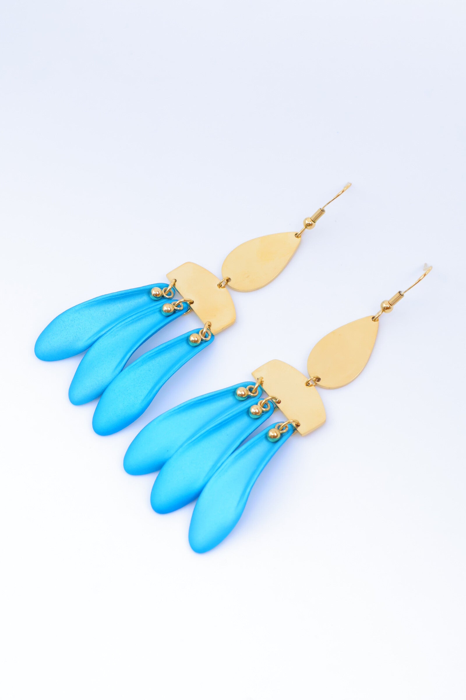 Boucles d'oreilles en acier inoxydable - BLEU