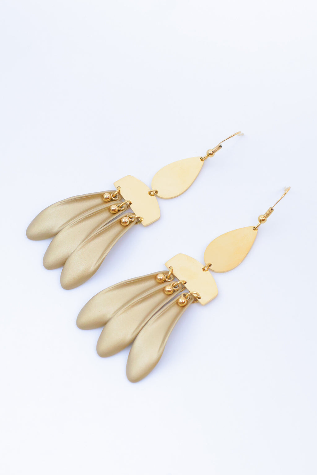Boucles d'oreilles en acier inoxydable - MARRON FONCÉ