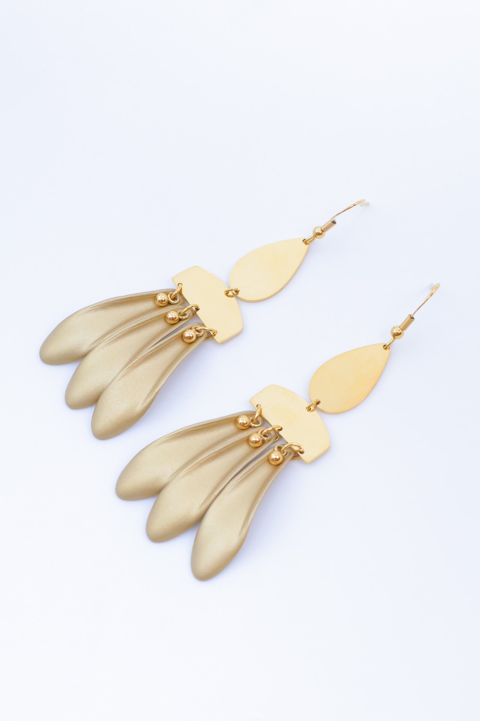 Boucles d'oreilles en acier inoxydable - MARRON FONCÉ
