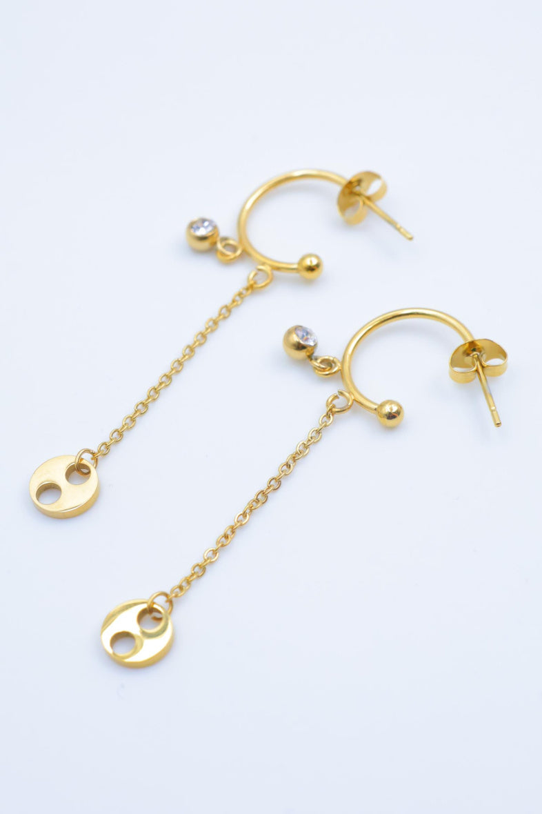 Boucles d'oreilles en acier inoxydable - DORÉ