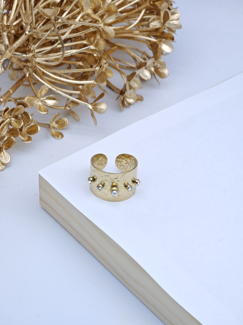 Bague en acier inoxydable ajustable - IVOIRE