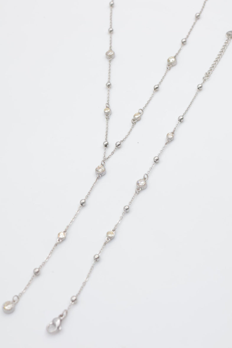Parure de bijoux en acier inoxydable - ARGENT