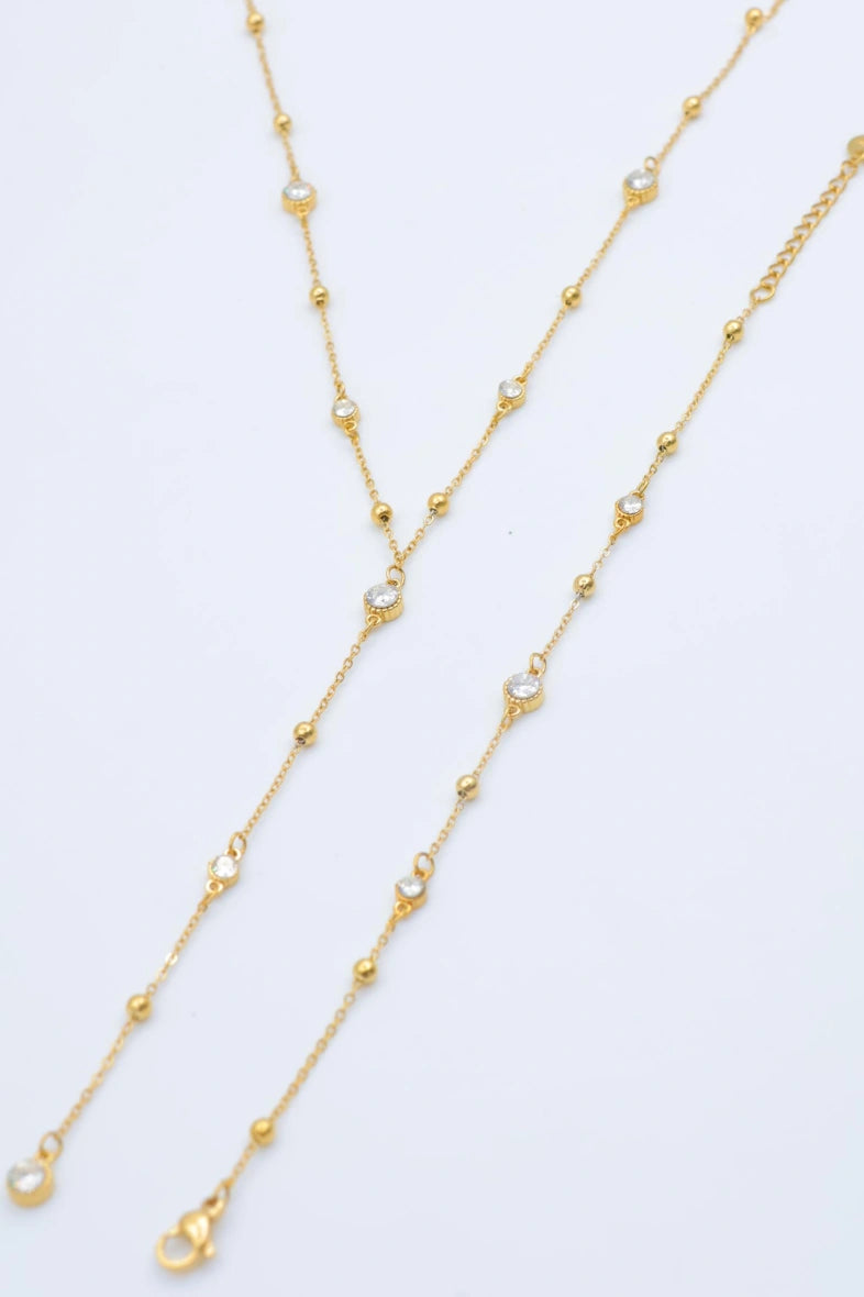Parure de bijoux en acier inoxydable - DORÉ