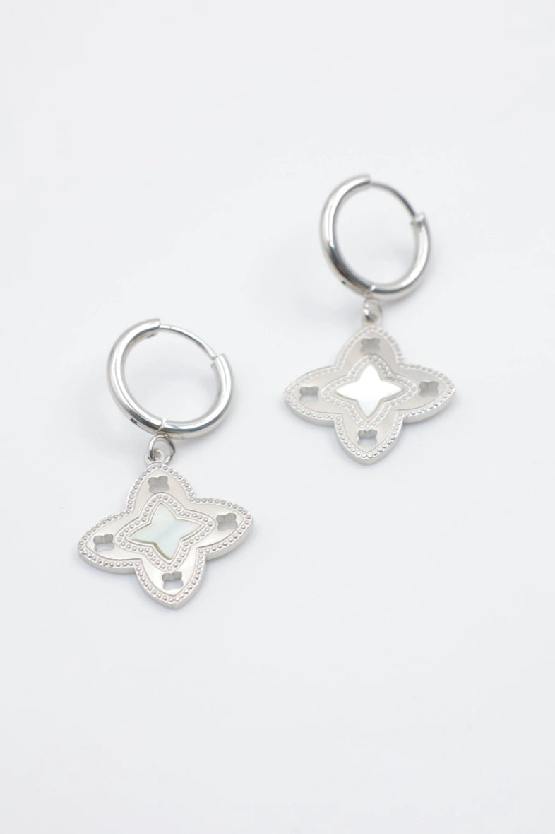 Boucles d'oreilles en acier inoxydable - ARGENT
