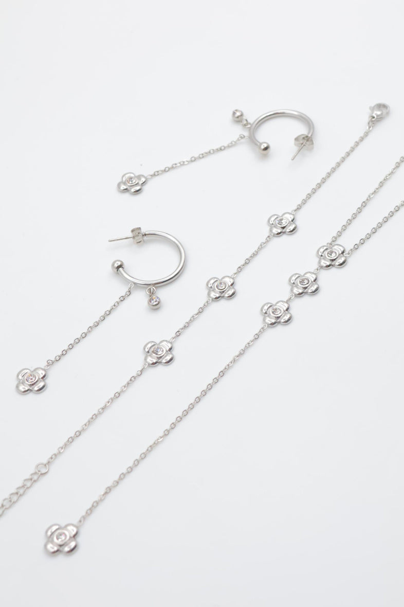 Parure de bijoux en acier inoxydable - ARGENT