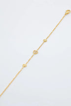 Bracelet chaîne cœur avec cristaux - DORÉ