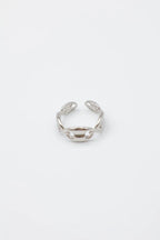 Bague en acier inoxydable ajustable - ARGENT