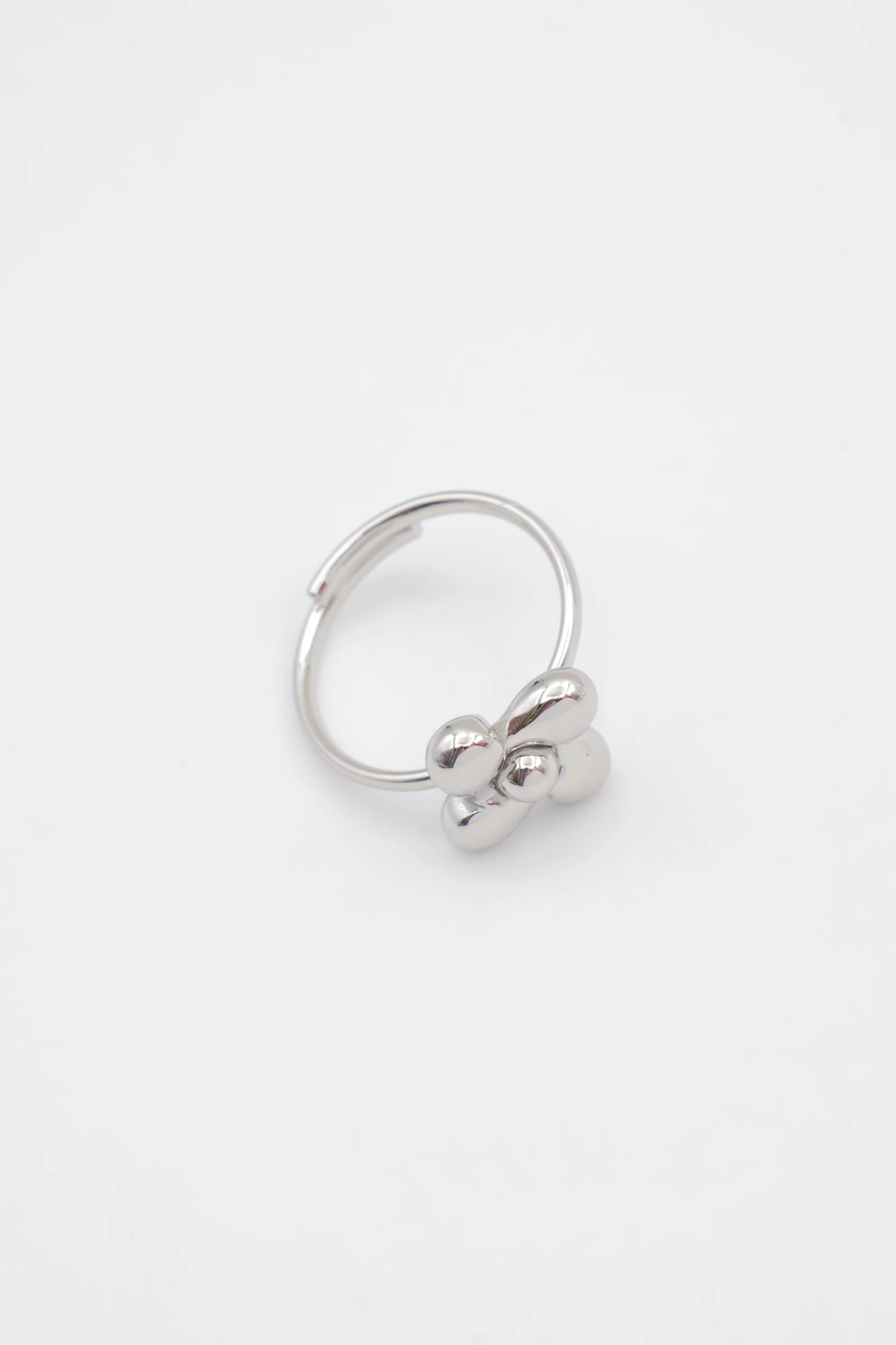 Bague en acier inoxydable ajustable - ARGENT