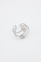 Bague en acier inoxydable ajustable - ARGENT