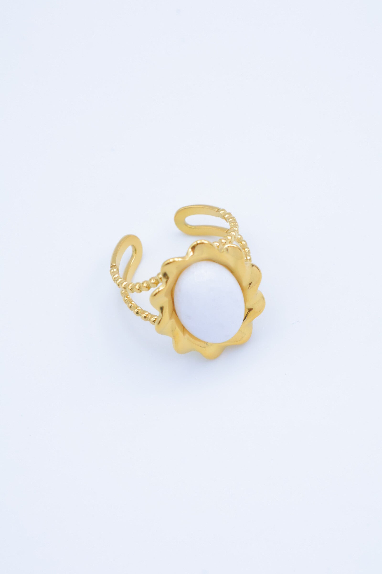 Bague en acier inoxydable ajustable - BLANC