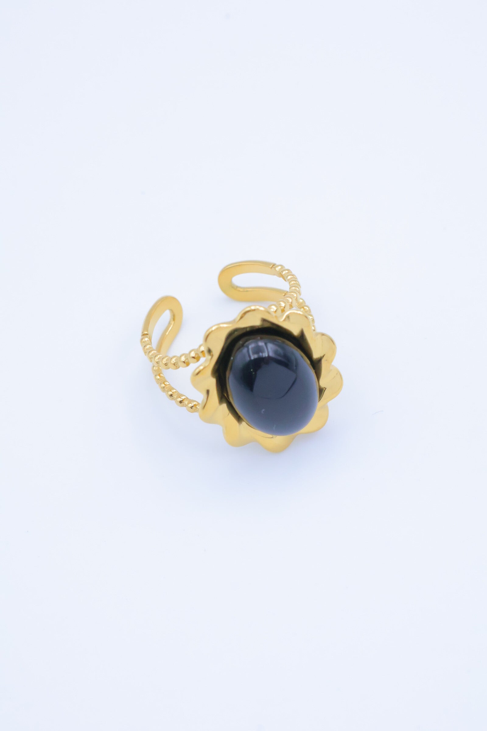 Bague en acier inoxydable ajustable - NOIR