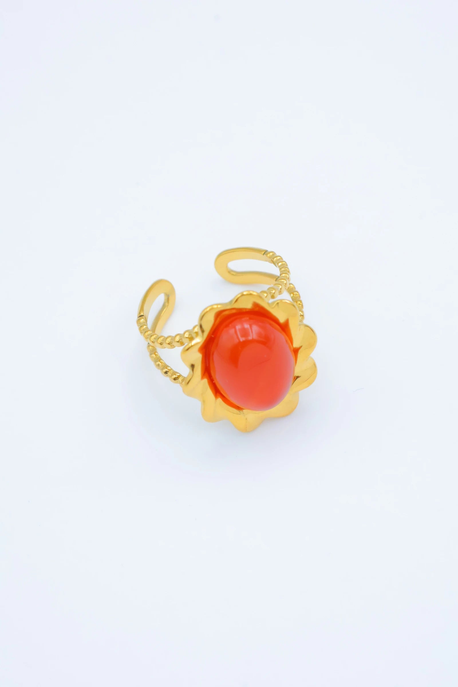 Bague en acier inoxydable ajustable - ORANGE