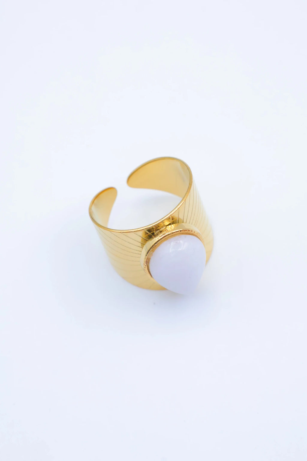 Bague en acier inoxydable ajustable - BLANC