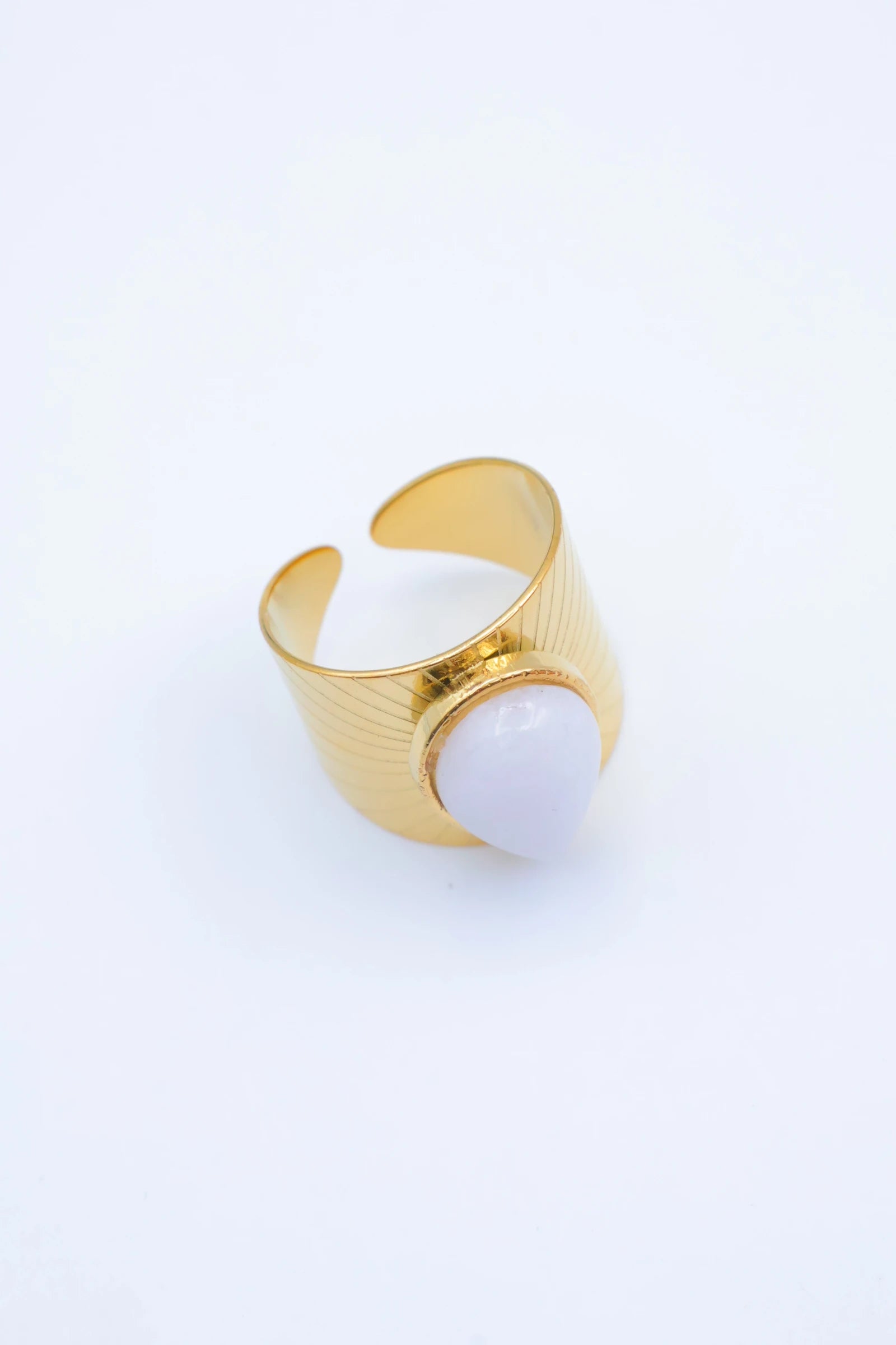 Bague en acier inoxydable ajustable - BLANC