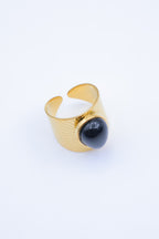 Bague en acier inoxydable ajustable - NOIR