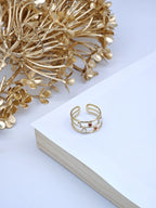 Bague en acier inoxydable ajustable - ORANGE