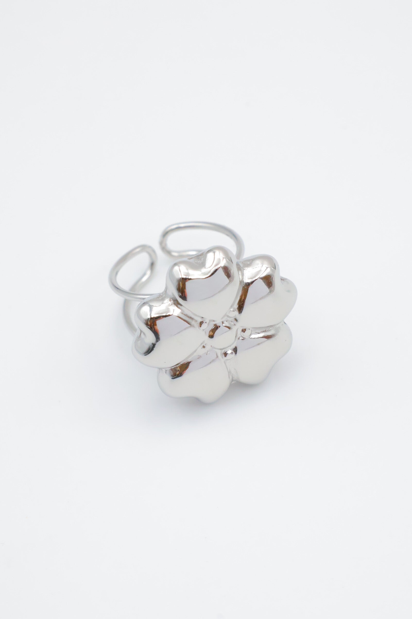 Bague en acier inoxydable ajustable - ARGENT