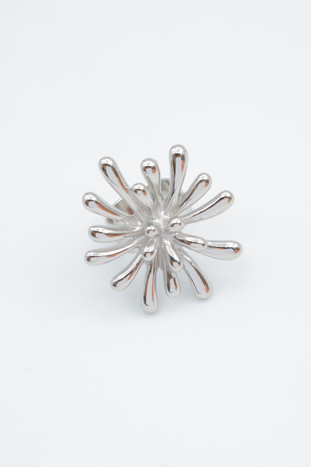 Bague en acier inoxydable ajustable - ARGENT