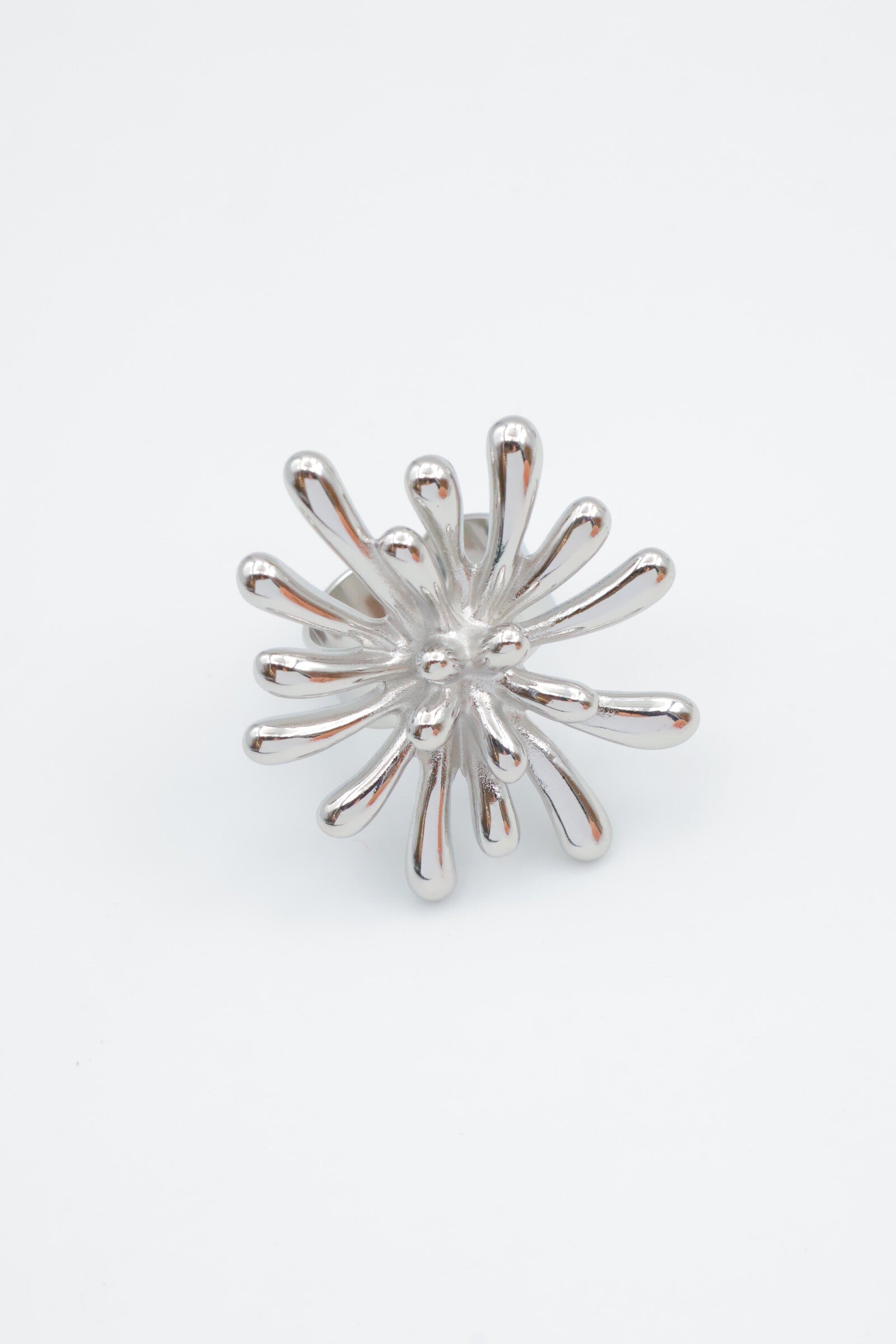 Bague en acier inoxydable ajustable - ARGENT