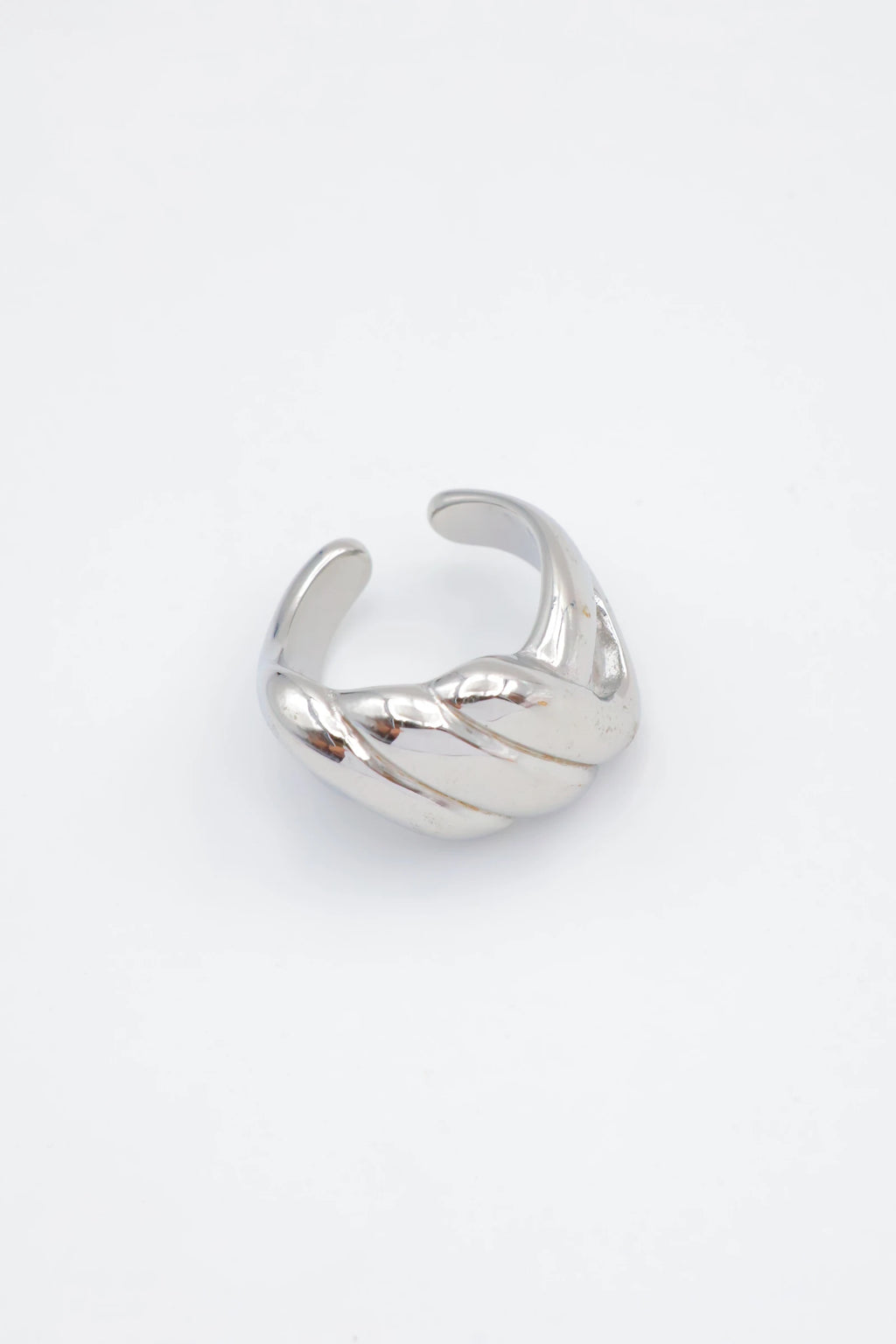 Bague en acier inoxydable ajustable - ARGENT