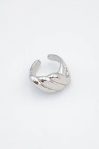 Bague en acier inoxydable ajustable - ARGENT