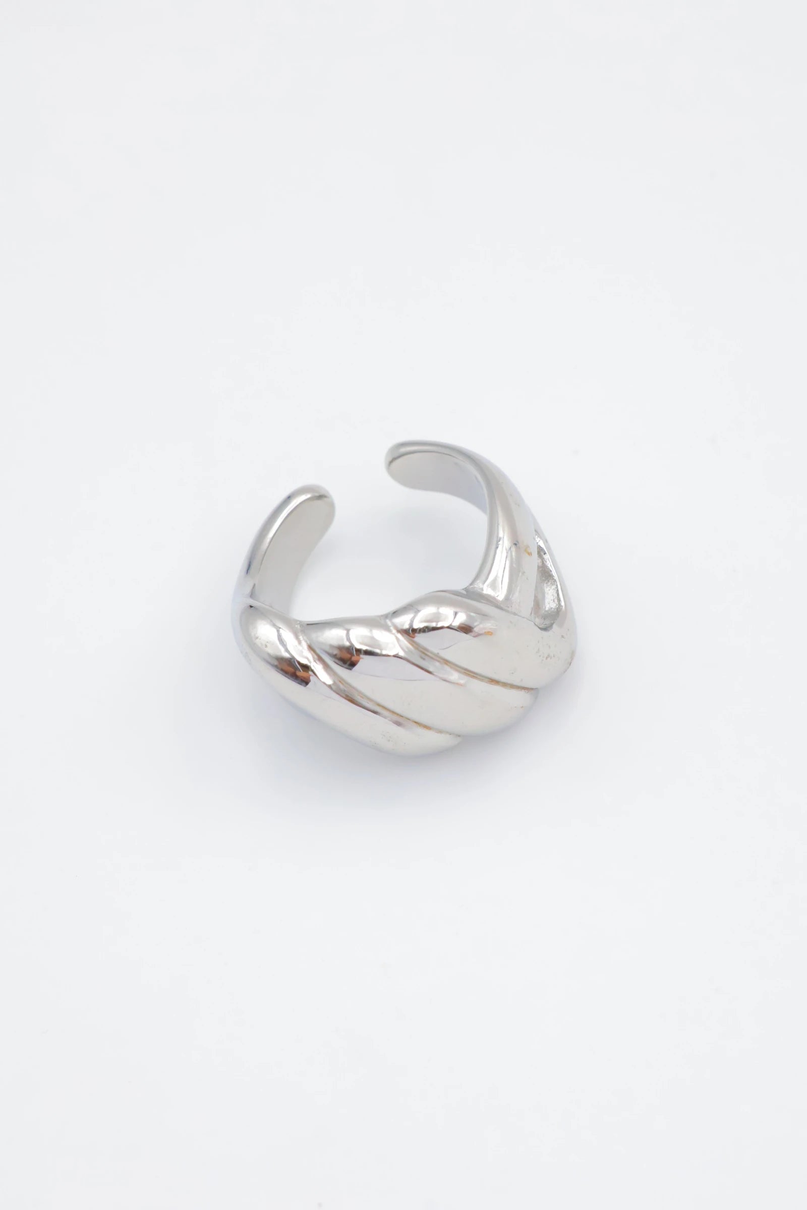 Bague en acier inoxydable ajustable - ARGENT
