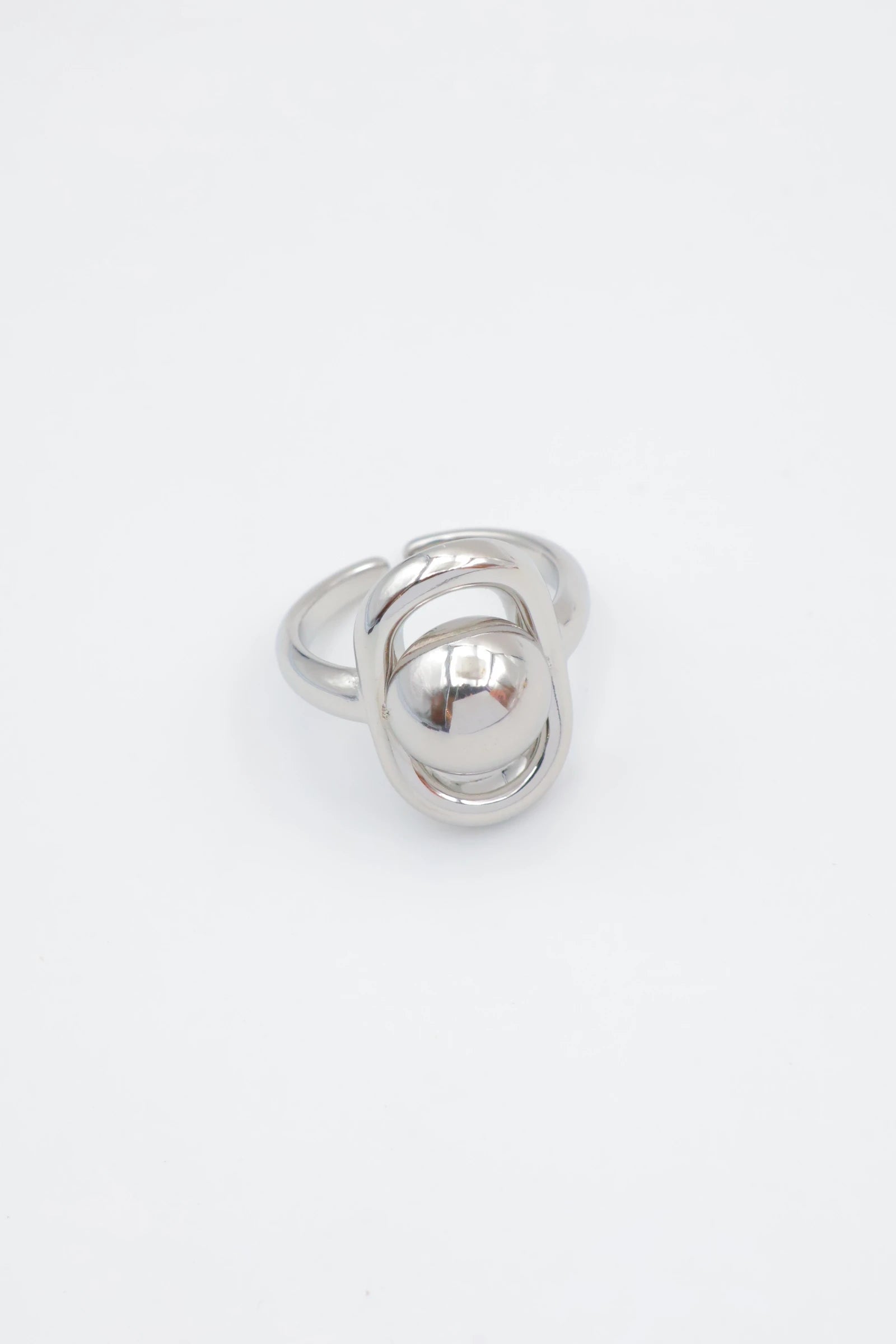 Bague en acier inoxydable ajustable - ARGENT