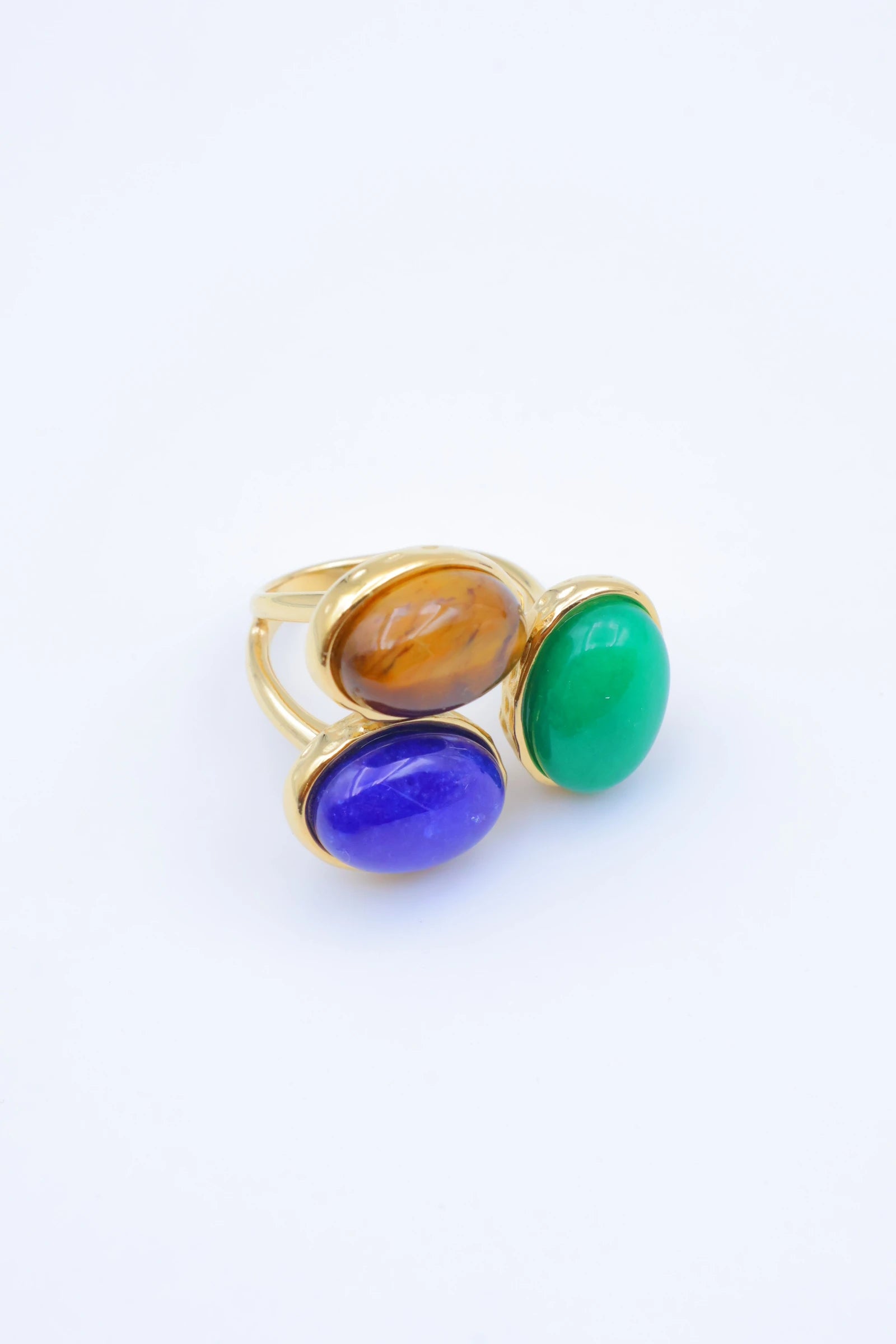 Bague en acier inoxydable ajustable - MARRON FONCÉ
