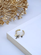 Bague en acier inoxydable ajustable - NOIR