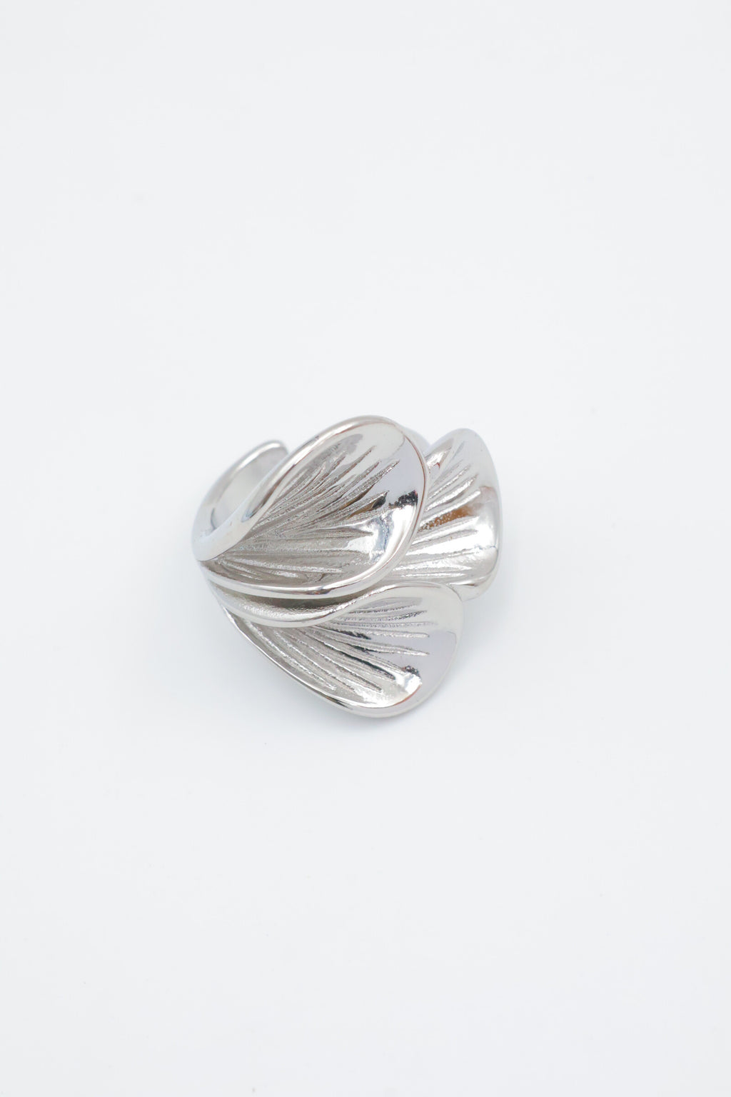 Bague en acier inoxydable ajustable - ARGENT