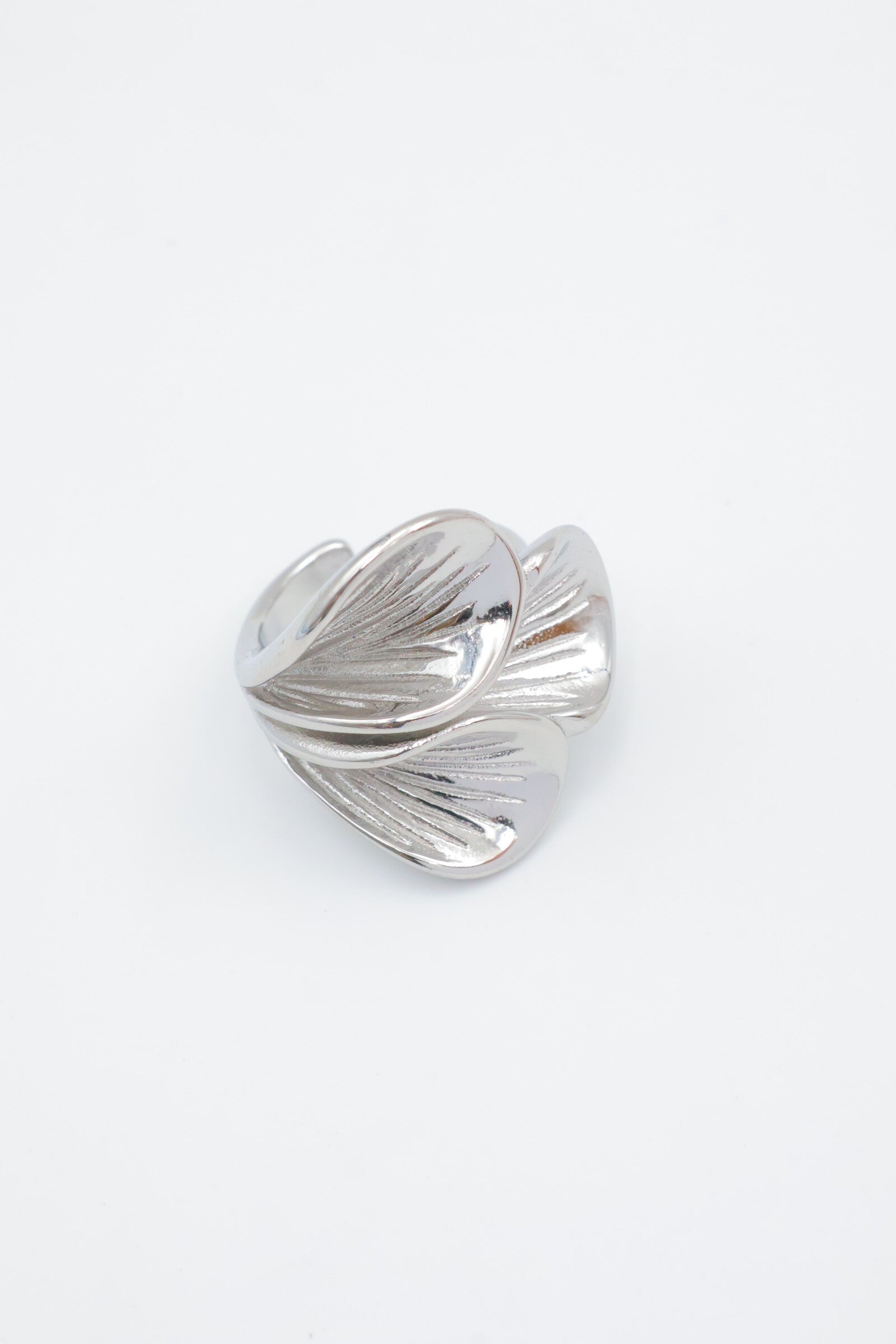 Bague en acier inoxydable ajustable - ARGENT