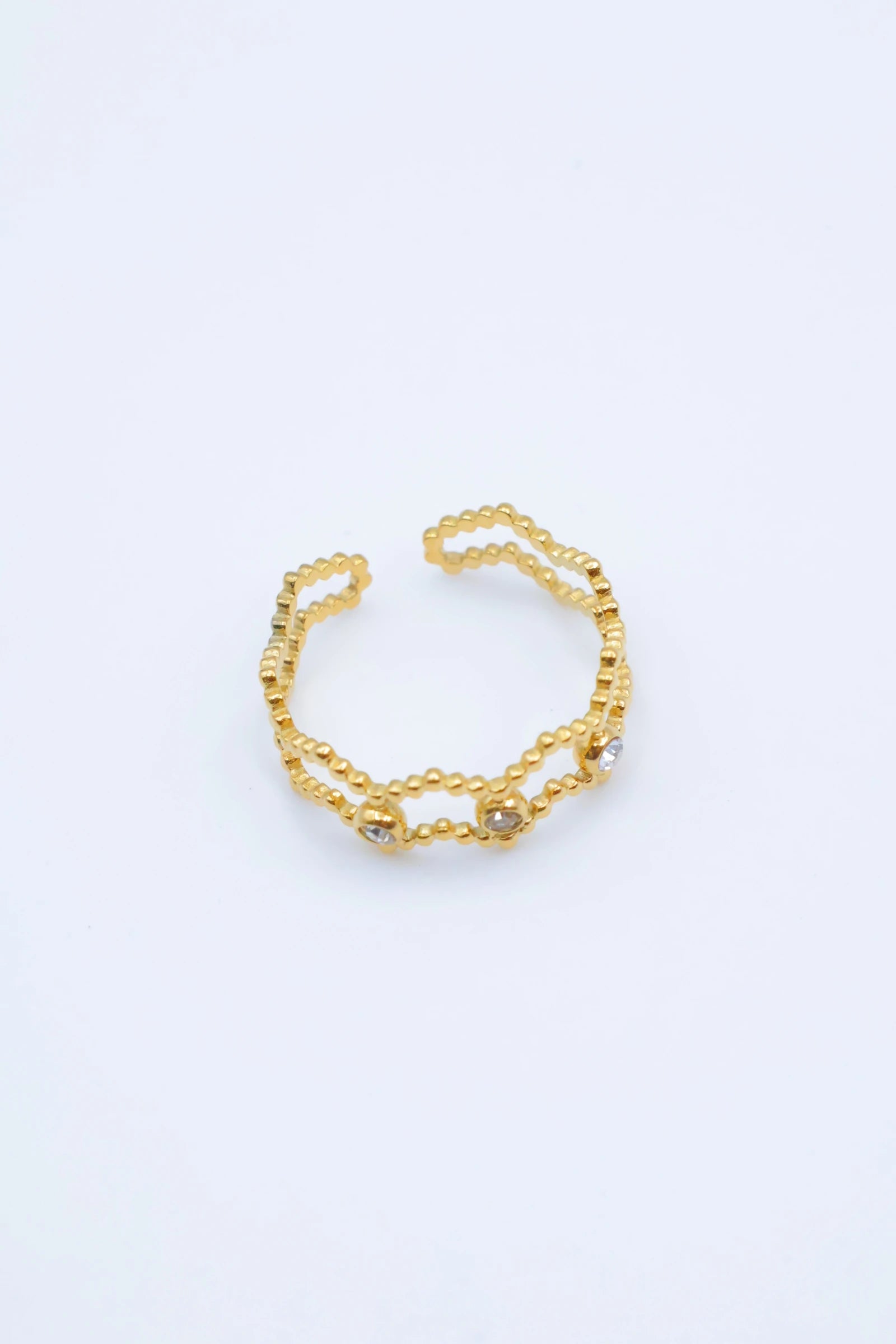 Bague en acier inoxydable ajustable - DORÉ