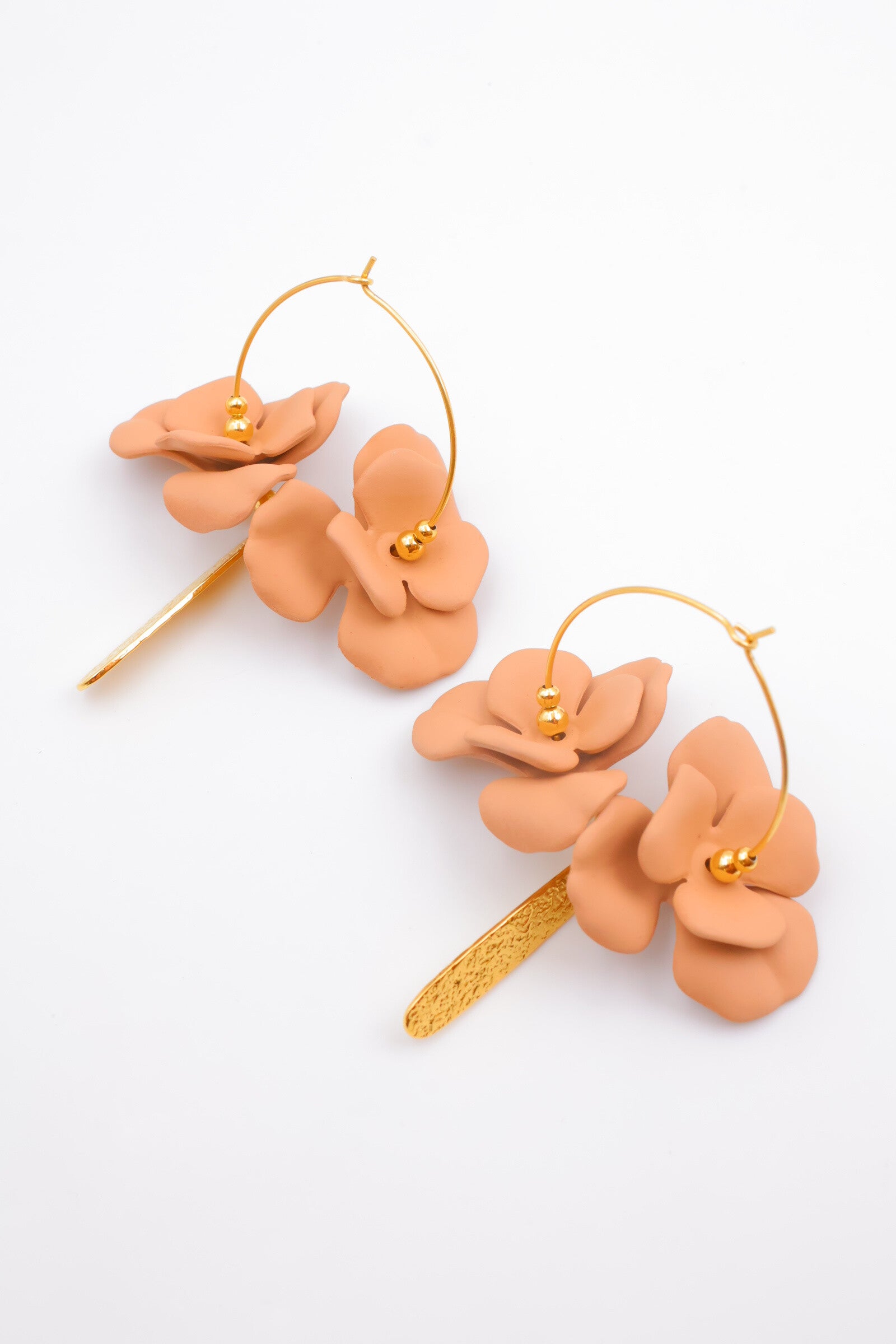 Boucles d'oreilles en acier inoxydable - MARRON FONCÉ