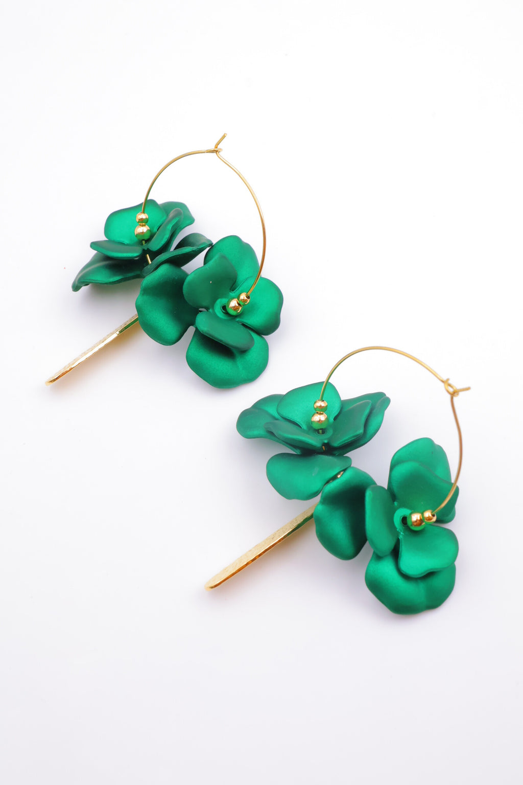 Boucles d'oreilles en acier inoxydable - VERT