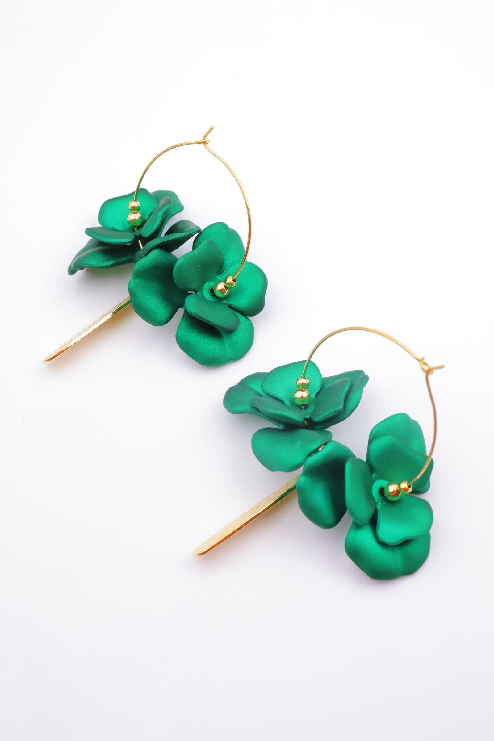Boucles d'oreilles en acier inoxydable - VERT