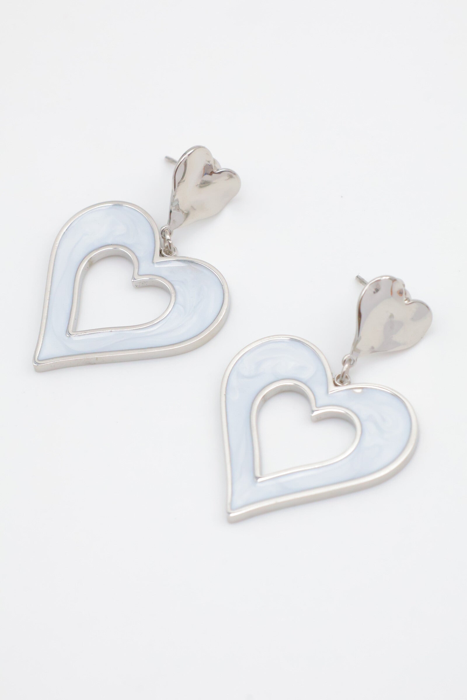 Boucles d'oreilles en acier inoxydable - ARGENT