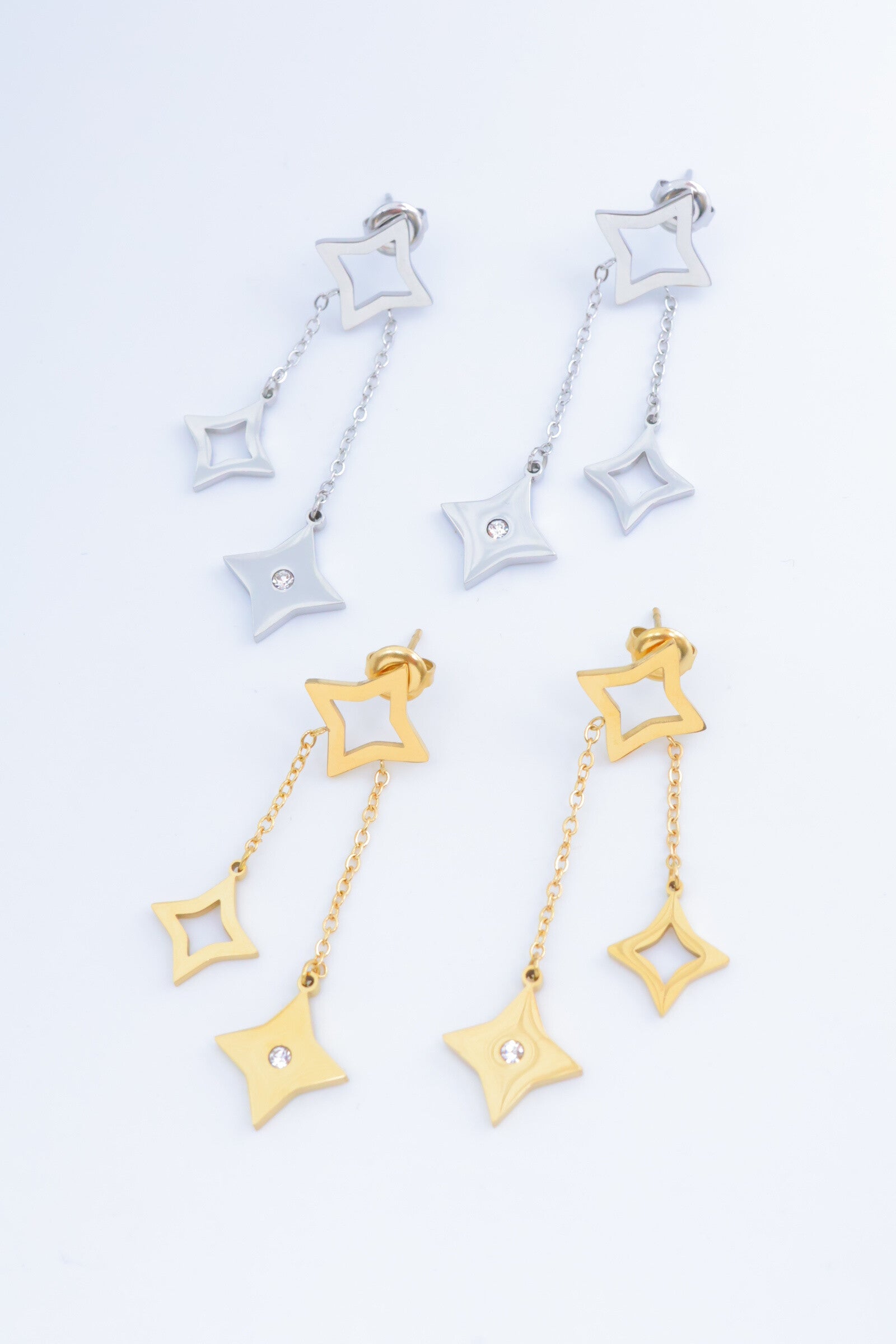 Boucles d'oreilles en acier inoxydable - DORÉ